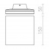 ATHI stenska bela 230V LED 9.6W IP54 3000K - slika 6