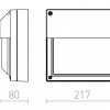 DELTA 215 stenska antracitna siva 230V LED E27 15W IP54 - slika 4