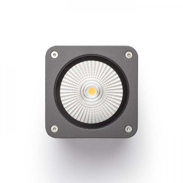 MIZZI SQ stropna antracitna siva 230V LED 12W 46° IP54 3000K - slika 3