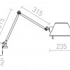 MONTANA stenska bela/črna krom 230V LED E27 11W - slika 6