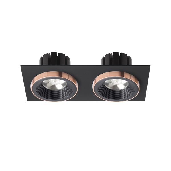 SHARM SQ II vgradna črna/črna baker 230V LED 2x10W 24° 3000K - slika 2