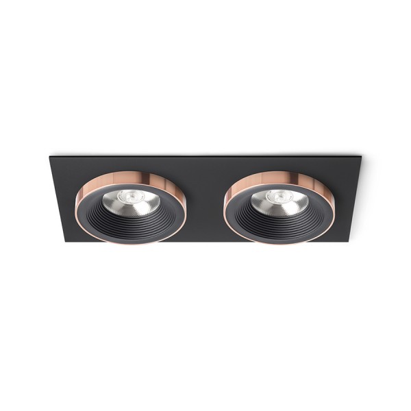 SHARM SQ II vgradna črna/črna baker 230V LED 2x10W 24° 3000K