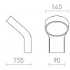 ELIA stenska antracitna siva 230V LED 9W IP44 3000K - slika 6