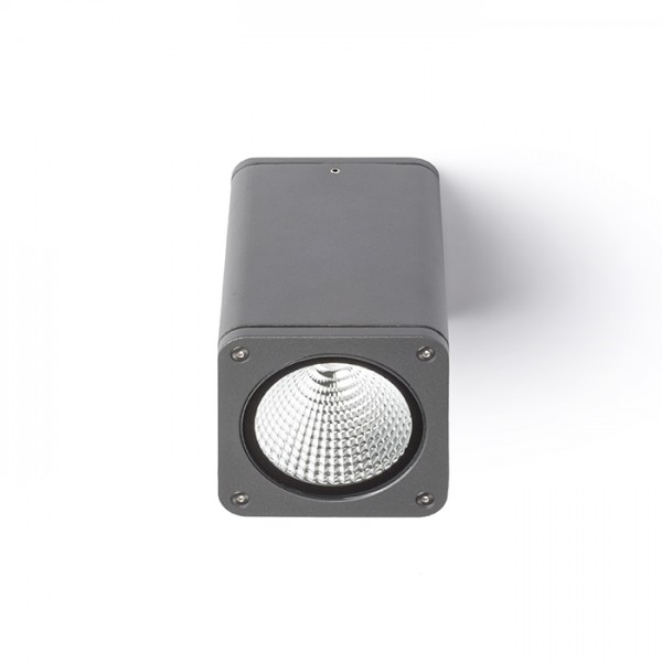 MIZZI SQ stropna antracitna siva 230V LED 12W 46° IP54 3000K - slika 4