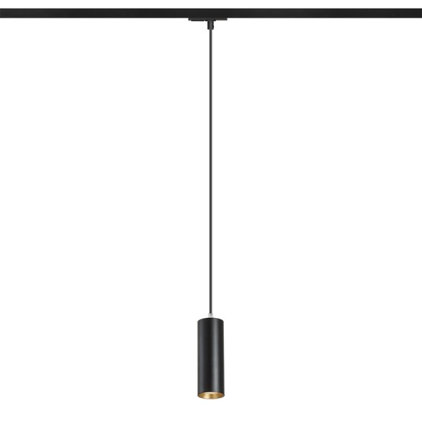 MAVRO za 1F tirni sistem viseča črna/zlata 230V LED 12W 38° 3000K - slika 2