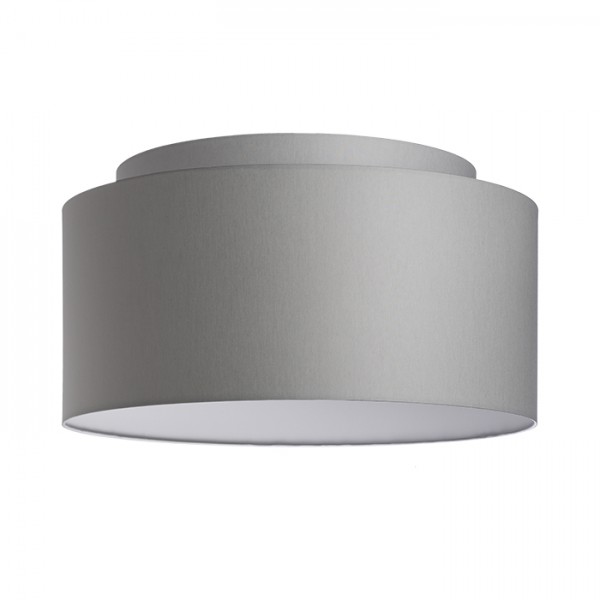 DOUBLE 55/30 senčnik Chintz svetlo siva/beli PVC max. 23W