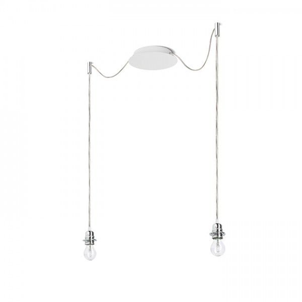 KOMBIX 2 viseči komplet WB+TC+CHF 230V LED E27 2x15W - slika 3
