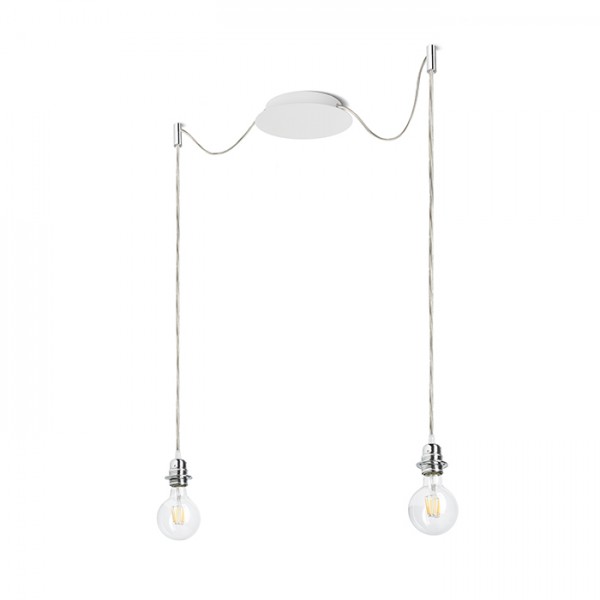 KOMBIX 2 viseči komplet WB+TC+CHF 230V LED E27 2x15W