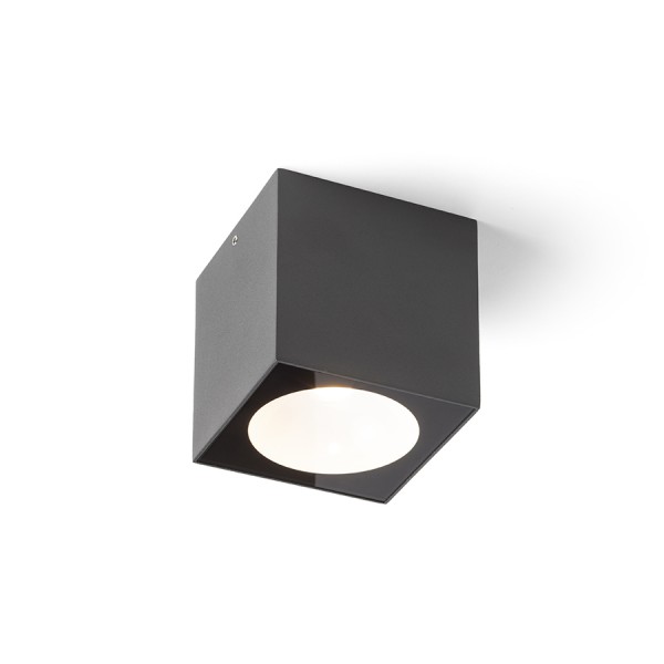 SENZA SQ stropna antracitna siva prozorno steklo 230V LED 6W IP65 3000K