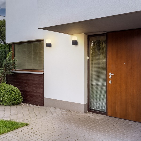 CLYDE stenska antracitna siva 230V LED E27 11W IP44 - slika 5