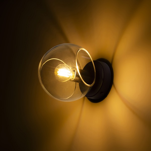 SOLARIS nadgradna prozorno steklo/črna 230V LED E14 7W - slika 4