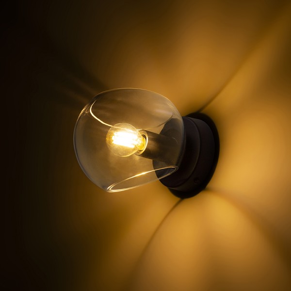 SOLARIS nadgradna prozorno steklo/črna 230V LED E14 7W - slika 3