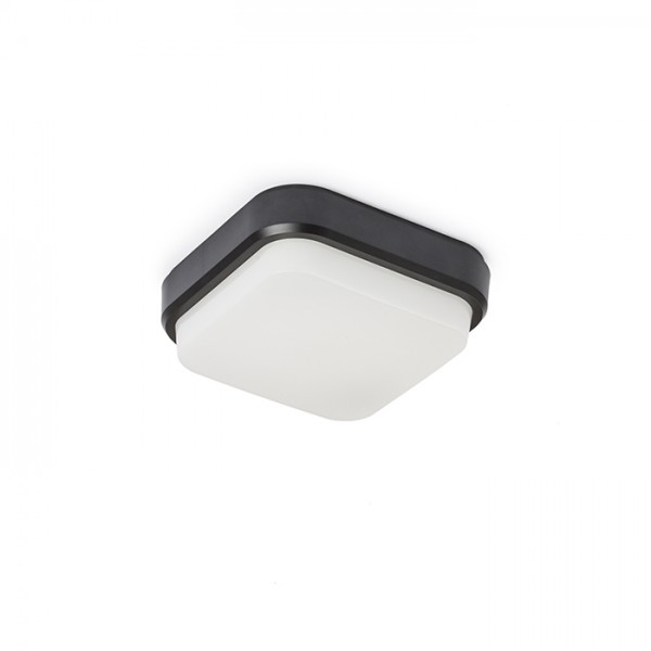 TARIS SQ 17 nadgradna črna plastika 230V LED 8W IP54 3000K