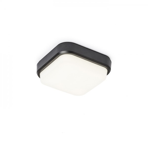 TARIS SQ 17 nadgradna črna plastika 230V LED 8W IP54 3000K - slika 2