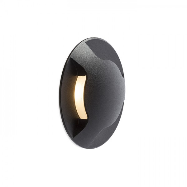 KICK III vgradna črna 230V LED 3W IP54 3000K