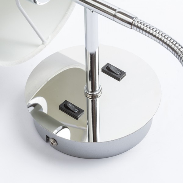 VERSINA z senčnikom bela krom 230V LED E27 LED 15+3W 25° 3000K - slika 5