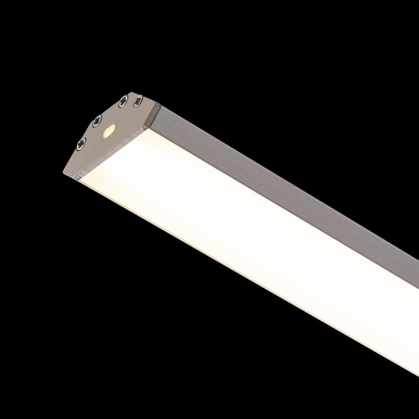 LED PROFILE J nadgradna 1m anodiziran aluminij/mat akril - slika 3