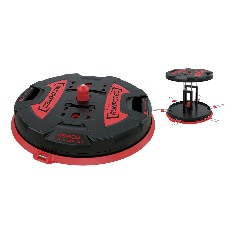 PODSTAVEK ZA KABELSKE KOLUTE XB500 T Teleskopski + 2 rdeči palici fi7,5x410mm fi 500-800mm/390mm/800kg