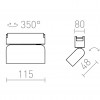 OXONIA 11 s funkcijo nagiba za sistem VEGA/WAVE črna 24= LED 6W 110° 3000K 4000K 6500K - slika 6
