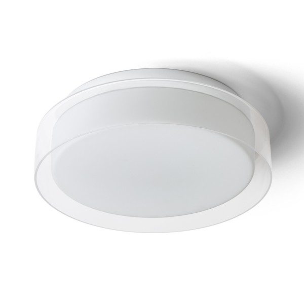 VENICE LED 30 stropna prozorno steklo/opal steklo/chróm 230V LED 12W IP44 3000K