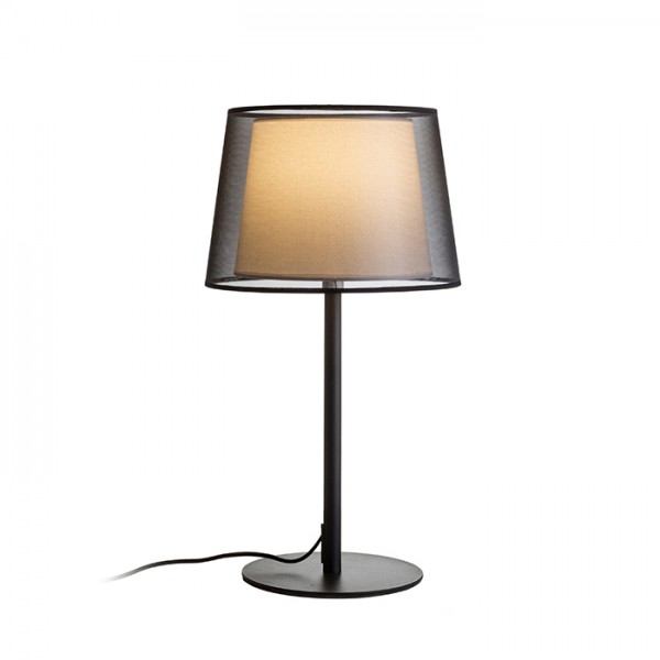 ESPLANADE namizna svetilka transparentno črna/bela krom 230V LED E27 15W