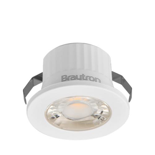 MINISPOT A STROPNA VGRADNA SVETILKA BRAYTRON LED 3W TOPLO BELA IP54 BELA