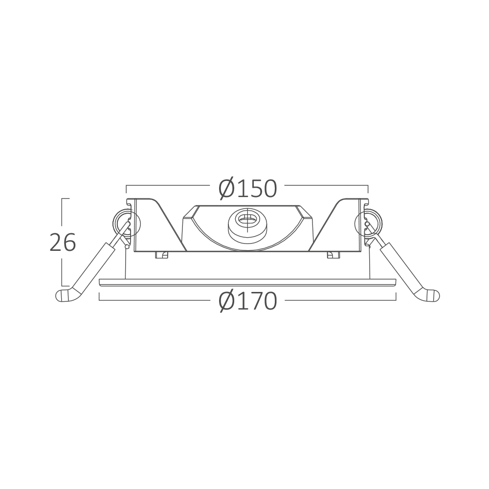 BP01 VGRADNI PANEL LED DIMM 12W CCT OKROGEL BEL