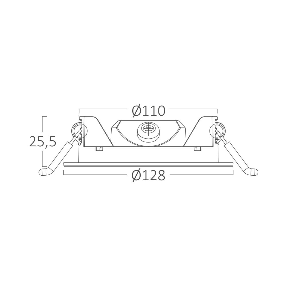 BP01 VGRADNI PANEL LED 6W CCT IP40 OKROGEL BEL