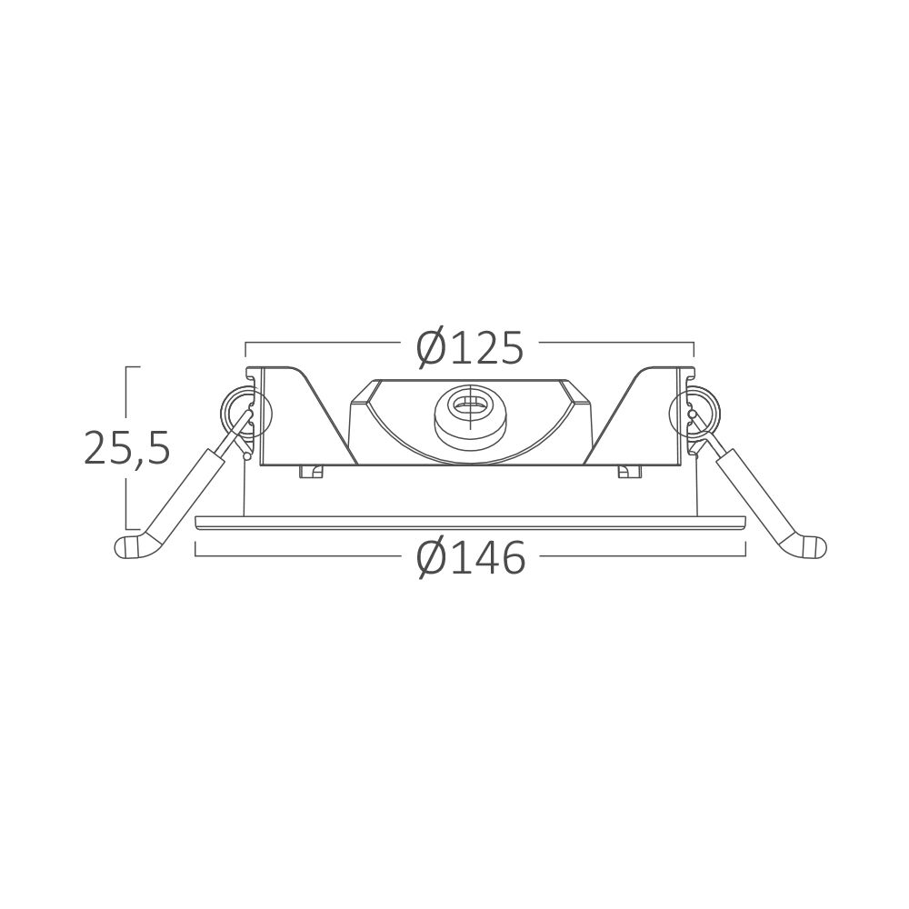 BP01 VGRADNI PANEL LED 9W CCT IP40 OKROGEL BEL
