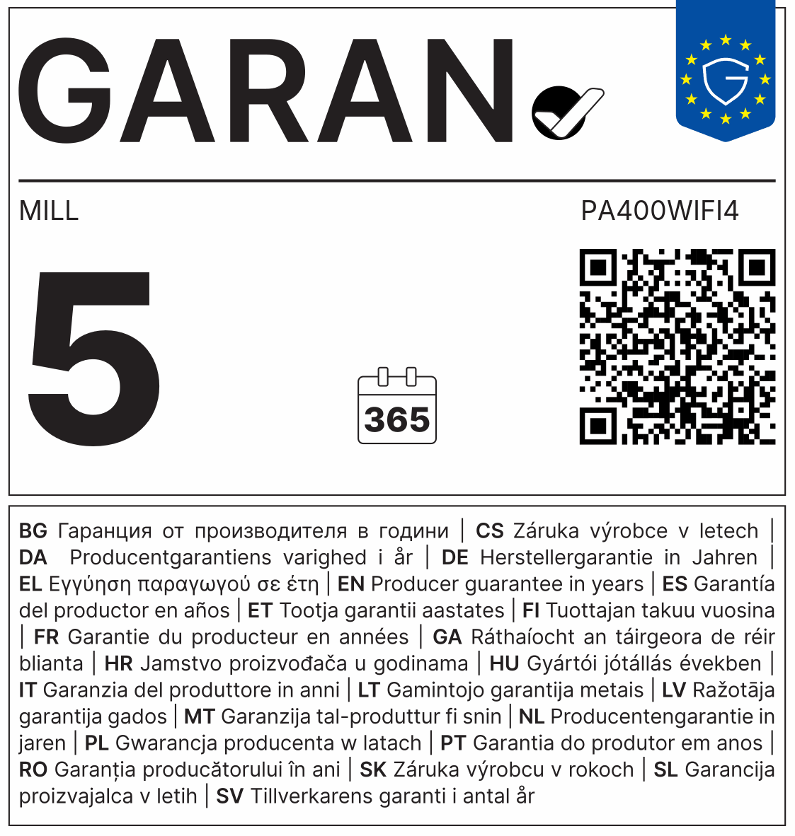 MILL panelni konvekcijski radiator Wi-Fi 400W bel jeklo PA400WIFI4 - slika 19