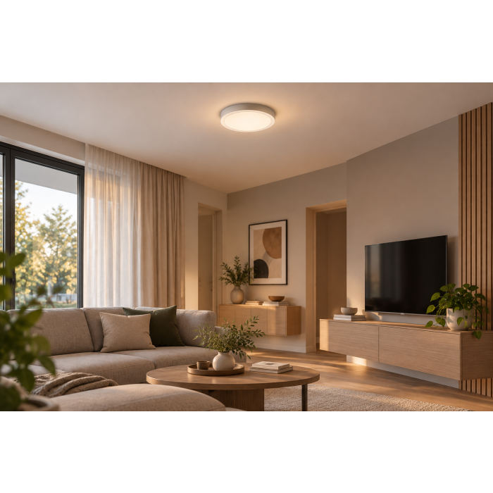 LED panel 24W 2000lm 4000K, nadgradni, okrogel, bel - slika 3