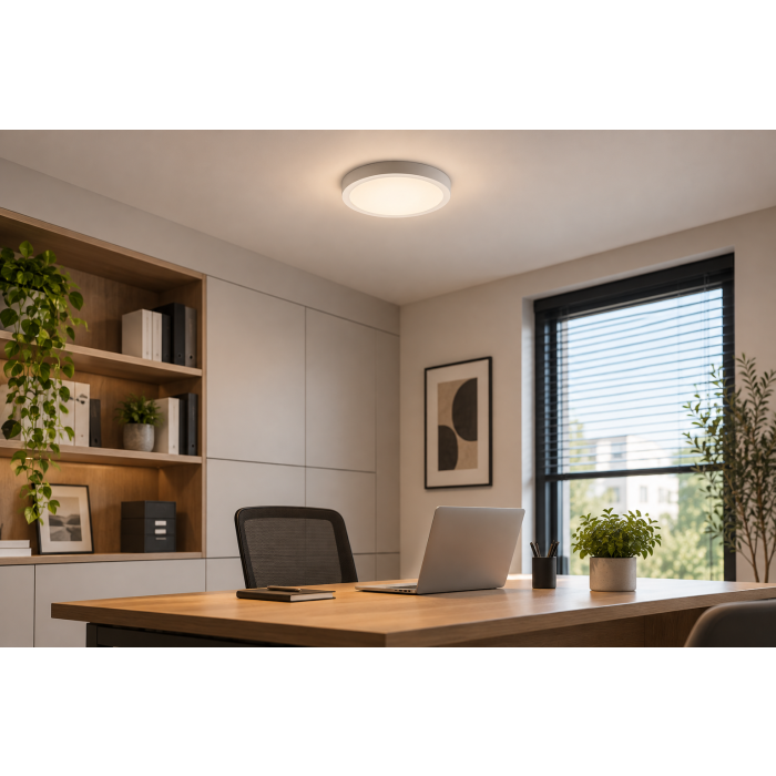 LED panel 24W 2000lm 4000K, nadgradni, okrogel, bel - slika 4