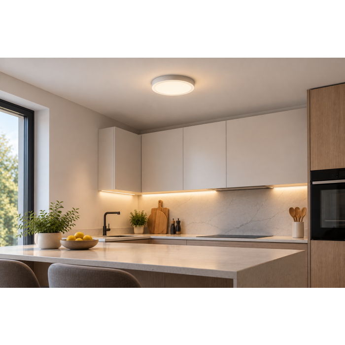LED panel 24W 2000lm 4000K, nadgradni, okrogel, bel - slika 2